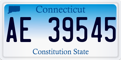 CT license plate AE39545