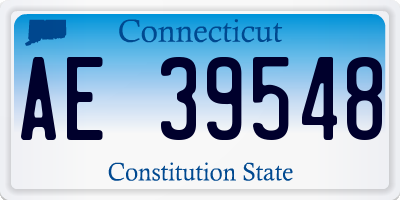 CT license plate AE39548