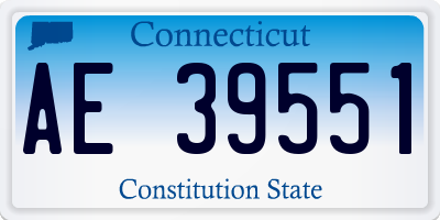 CT license plate AE39551