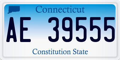 CT license plate AE39555