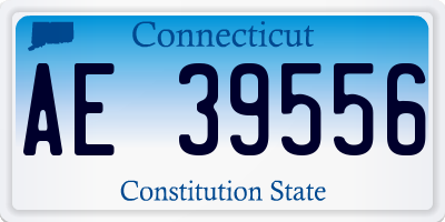 CT license plate AE39556