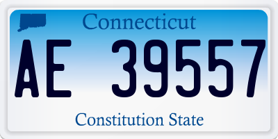 CT license plate AE39557
