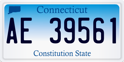 CT license plate AE39561