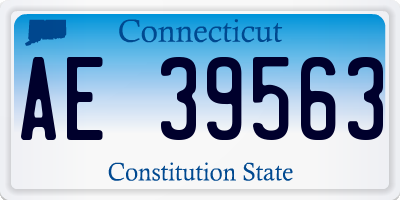 CT license plate AE39563