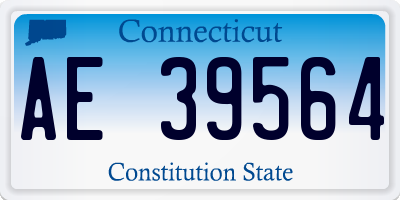 CT license plate AE39564