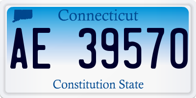 CT license plate AE39570