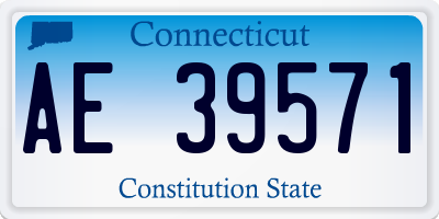 CT license plate AE39571