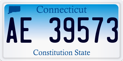 CT license plate AE39573