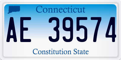 CT license plate AE39574