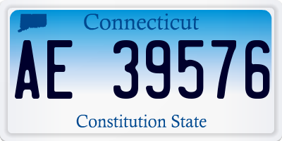 CT license plate AE39576