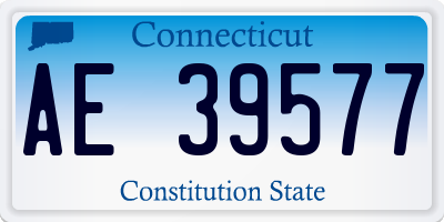 CT license plate AE39577