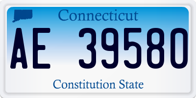 CT license plate AE39580