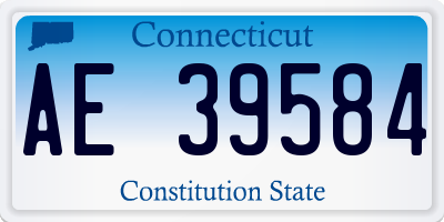 CT license plate AE39584