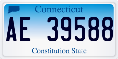 CT license plate AE39588