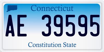 CT license plate AE39595