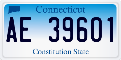 CT license plate AE39601