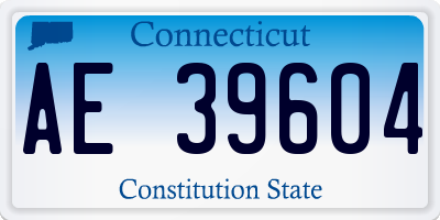 CT license plate AE39604