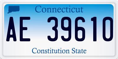 CT license plate AE39610
