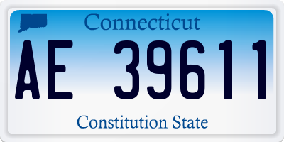 CT license plate AE39611