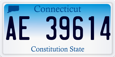 CT license plate AE39614
