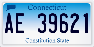 CT license plate AE39621