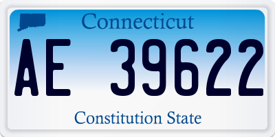 CT license plate AE39622