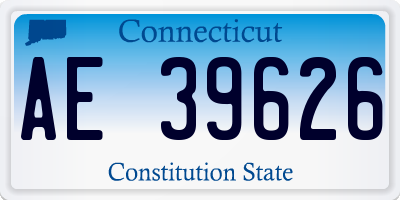 CT license plate AE39626