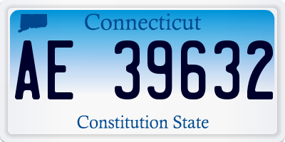 CT license plate AE39632