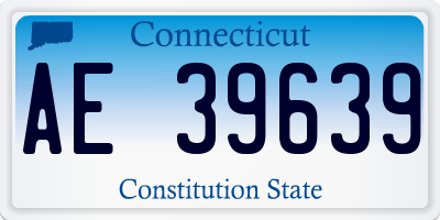 CT license plate AE39639