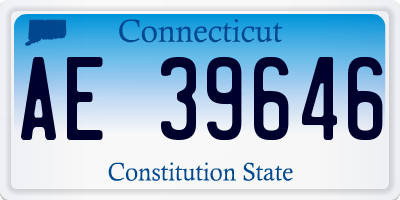CT license plate AE39646