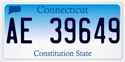 CT license plate AE39649