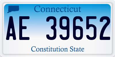 CT license plate AE39652