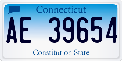 CT license plate AE39654