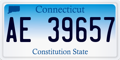 CT license plate AE39657