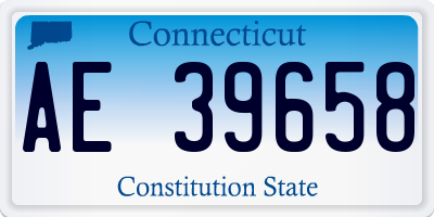 CT license plate AE39658