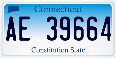 CT license plate AE39664