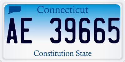 CT license plate AE39665