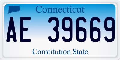 CT license plate AE39669