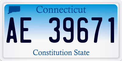 CT license plate AE39671