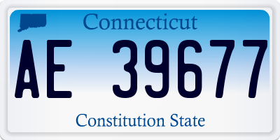 CT license plate AE39677