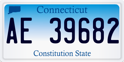 CT license plate AE39682