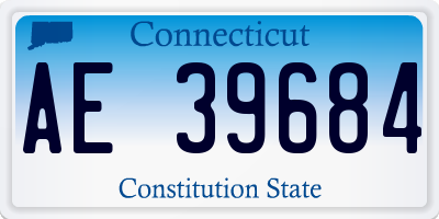 CT license plate AE39684