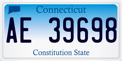CT license plate AE39698