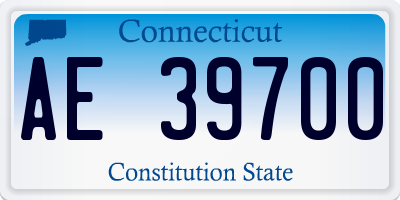 CT license plate AE39700
