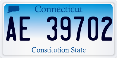 CT license plate AE39702
