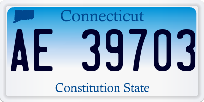 CT license plate AE39703