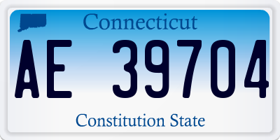 CT license plate AE39704