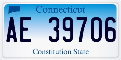 CT license plate AE39706