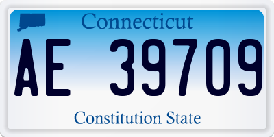 CT license plate AE39709