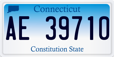 CT license plate AE39710
